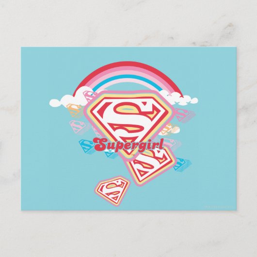 Supergirl Rainbow Briefkaart (Voorkant)
