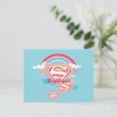 Supergirl Rainbow Briefkaart (Staand voorkant)