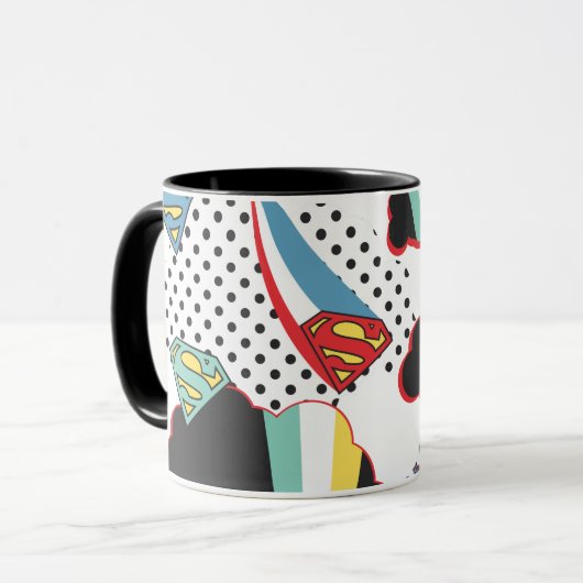 Supergirl Rainbow Cloud Pattern Mok (Voorkant links)