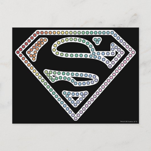 Supergirl Rainbow Outline Logo Briefkaart (Voorkant)