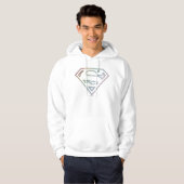 Supergirl Rainbow Outline Logo Hoodie (Voorkant volledig)