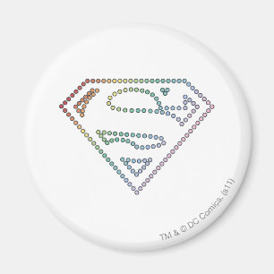 Supergirl Rainbow Outline Logo Magneet