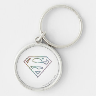 Supergirl Rainbow Outline Logo Sleutelhanger