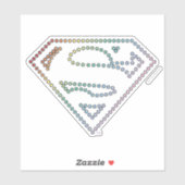 Supergirl Rainbow Outline Logo Sticker (Vel)
