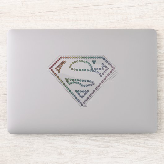 Supergirl Rainbow Outline Logo Sticker (Computer)