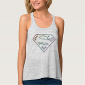 Supergirl Rainbow Outline Logo Tanktop (Voorkant)