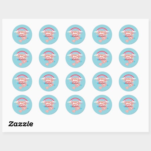 Supergirl Rainbow Ronde Sticker (Vel)