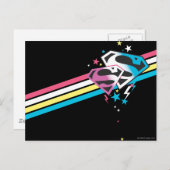 Supergirl Rainbow Stripes Briefkaart (Voorkant / Achterkant)