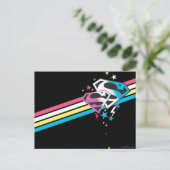 Supergirl Rainbow Stripes Briefkaart (Staand voorkant)