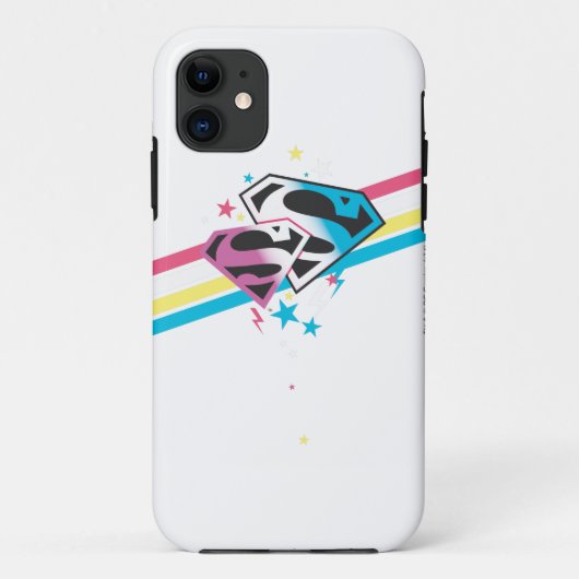 Supergirl Rainbow Stripes Case-Mate iPhone Case (Achterkant)