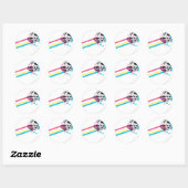 Supergirl Rainbow Stripes Ronde Sticker (Vel)