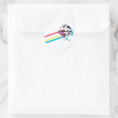 Supergirl Rainbow Stripes Ronde Sticker (Tas)