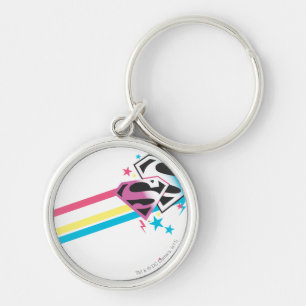 Supergirl Rainbow Stripes Sleutelhanger