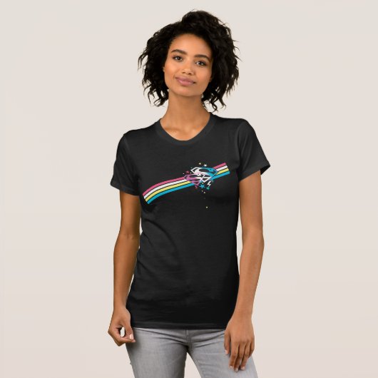 Supergirl Rainbow Stripes T-shirt (Voorkant volledig)