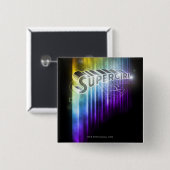 Supergirl Rainbow Vierkante Button 5,1 Cm (Voorkant /achterkant)