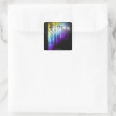 Supergirl Rainbow Vierkante Sticker (Tas)