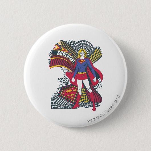 Supergirl Random World 1 Ronde Button 5,7 Cm (Voorkant)