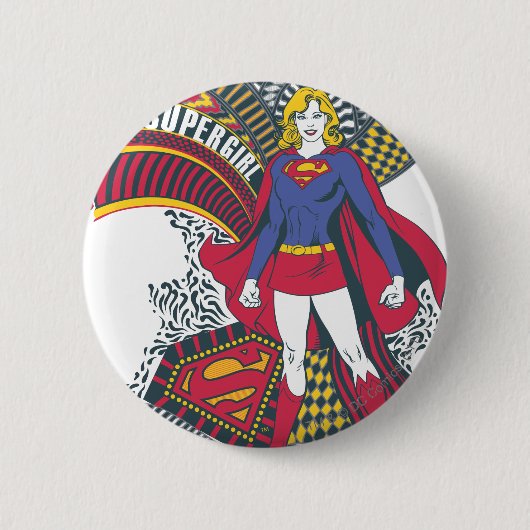 Supergirl Random World 1 Ronde Button 5,7 Cm (Voorkant)