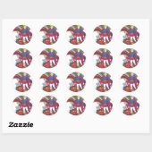 Supergirl Random World 1 Ronde Sticker (Vel)
