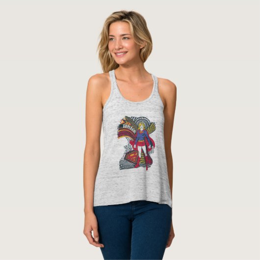 Supergirl Random World 1 Tanktop (Volledige Voorkant)