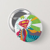 Supergirl Random World 3 Ronde Button 5,7 Cm (Voorkant /achterkant)