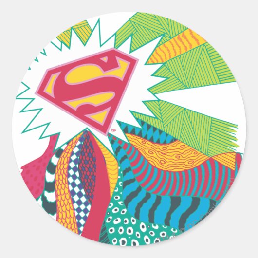 Supergirl Random World 3 Ronde Sticker (Voorkant)