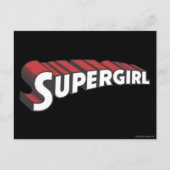 Supergirl Red and White Logo Briefkaart (Voorkant)