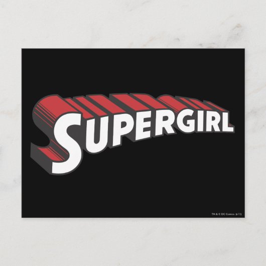 Supergirl Red and White Logo Briefkaart (Voorkant)