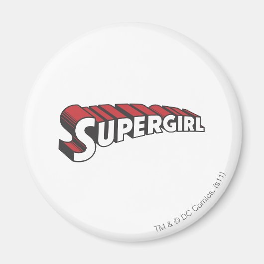 Supergirl Red and White Logo Magneet (Voorkant)