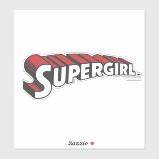Supergirl Red and White Logo Sticker (Vel)