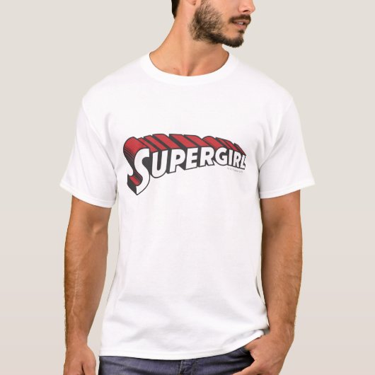 Supergirl Red en White Logo T-shirt (Voorkant)