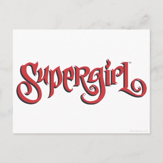 Supergirl Red Logo Briefkaart (Voorkant)