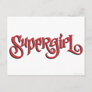 Supergirl Red Logo Briefkaart