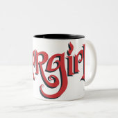 Supergirl Red Logo Tweekleurige Koffiemok (Voorkant rechts)