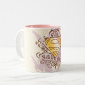 Supergirl Red me Tweekleurige Koffiemok (Voorkant links)