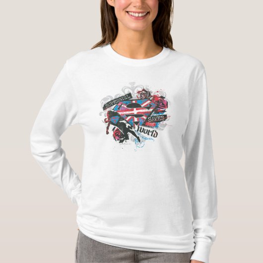 Supergirl redt de wereld t-shirt (Voorkant)
