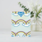 Supergirl regenboogpatroon briefkaart (Staand voorkant)