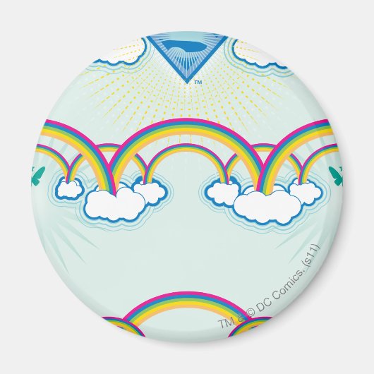 Supergirl regenboogpatroon magneet (Voorkant)