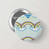 Supergirl regenboogpatroon ronde button 5,7 cm (Voorkant /achterkant)