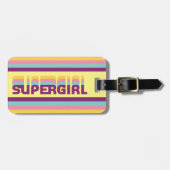 Supergirl Retro Colorshift grafische afbeelding Bagagelabel (Voorkant horizontaal)