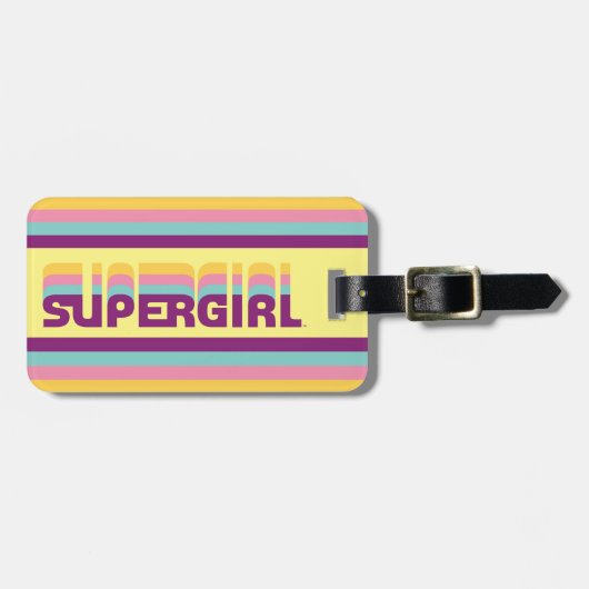 Supergirl Retro Colorshift grafische afbeelding Bagagelabel (Voorkant horizontaal)