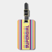 Supergirl Retro Colorshift grafische afbeelding Bagagelabel (Voorkant verticaal)