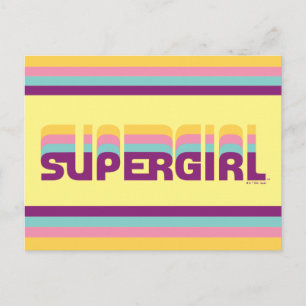 Supergirl Retro Colorshift grafische afbeelding Briefkaart