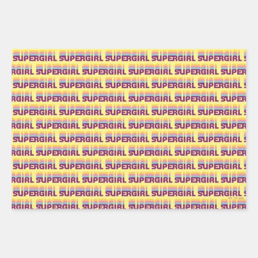 Supergirl Retro Colorshift grafische afbeelding Inpakpapier Vel (Voorkant)