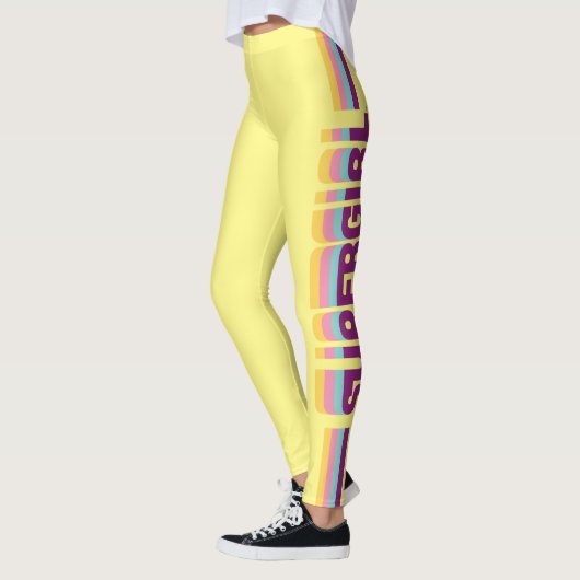 Supergirl Retro Colorshift grafische afbeelding Leggings (Links)