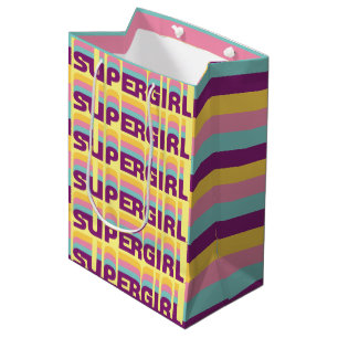 Supergirl Retro Colorshift grafische afbeelding Medium Cadeauzakje
