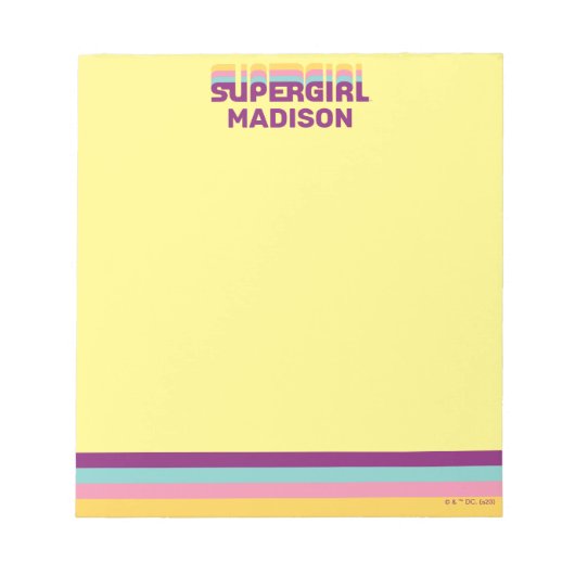 Supergirl Retro Colorshift grafische afbeelding Notitieblok (Voorkant)