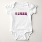 Supergirl Retro Colorshift grafische afbeelding Romper (Voorkant)