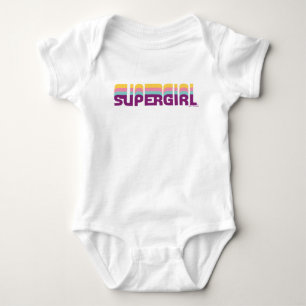 Supergirl Retro Colorshift grafische afbeelding Romper