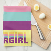 Supergirl Retro Colorshift grafische afbeelding Theedoek (Quarter Fold)